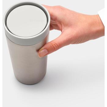 Brabantia Make & Take термокружка 228704, 0,36 л, светло-серая, нержавеющая сталь, 100% герметичная (228704)