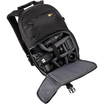 Case Logic Рюкзак 3721 BRBP-105, 0.78кг, 170x270x410мм, полиэстер, черный, карманы на молнии, ручка (3203721)