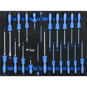 Инструментная тележка с 7 ящиками и 473 инструментами, Brilliant Tools, BT153473, 400 кг, 35 кг на ящик (BT153473)