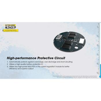 Nitecore Аккумулятор NL2142LTP 21700 4200mAh 3.6V, LTP, 8A MAX постоянный ток разряда, низкотемпературная производительность (NL2142LTP)