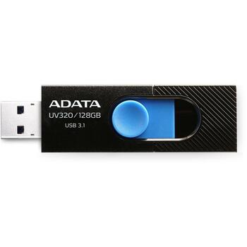 Adata USB флеш-накопитель AUV320-128G-RBKBL 128 ГБ, USB Type-A, USB 3.2 Gen 1, черный, синий, слайд (AUV320-128G-RBKBL)