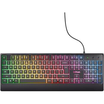 Trust klaviatūra un pele GXT 792 QUADROX 25155, 4 produkti, 6400 DPI, LED apgaismojums, melna krāsa (25155)