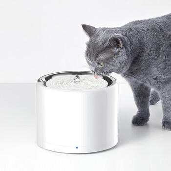 Viedā mājdzīvnieku dzirdinātava ar bezvadu sūkni, filtrācijas sistēmu un 1.35 L ietilpību Eversweet 3 Pro Stainless Steel/ABS White PETKIT (P4108)