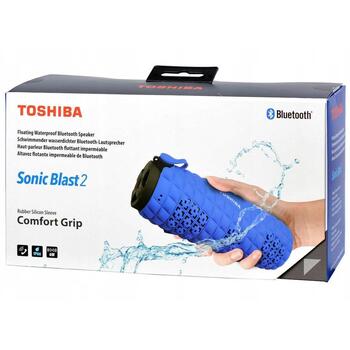 Toshiba Беспроводная колонка TY-WSP80-BL, 1000mAh, 8ч, Bluetooth 4.1, водонепроницаемая, силиконовый чехол (TY-WSP80-BL)
