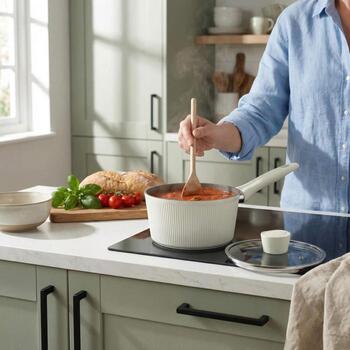 Russell Hobbs Sautēšanas katliņš RH03868C, 20cm, alumīnijs, mīksts rokturis, stikla vāks, indukcijai (RH03868C)