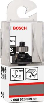 Noapaļošanas frēze HM R=4 mm, divpusējā, Rokas frēzēm, malu frēzēm NOAPAĻOŠANAS FRĒZE STANDARD FOR WOOD, 2608628339, BOSCH (2608628339)