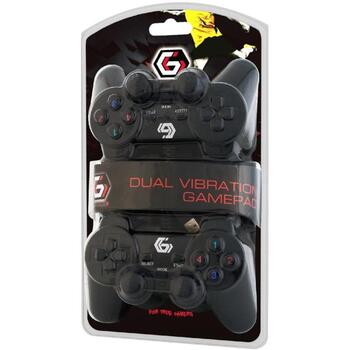 Gembird spēļu panelis JPD-UDV2-01, 2 USB, 10 pogas, 4 virzienu D-pad, 2 kursorsviras, vadu, 1,4m (JPD-UDV2-01)
