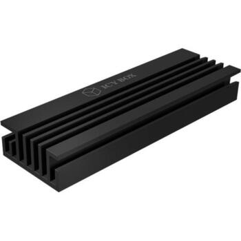Raidsonic ICY BOX IB-M2HS-70, радиатор для M.2 SSD, 22мм, 70мм, 10мм, черный, алюминиевые ребра, силиконовые термопрокладки (IB-M2HS-70)