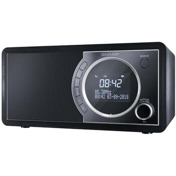 Sharp DAB радио DR-450(BK), 3W, Bluetooth, FM/DAB/DAB+, черный, функция будильника (DR-450(BK))