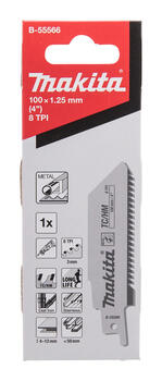 Zobenzāģa asmeņi TC/HM 100x1,25mm (8tpi) 1gab., Metāls, B-55566 MAKITA (B-55566)