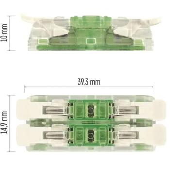 Emos Линейный соединитель с рычагами A9112, 32 A, 450 V~, 0,2–4 mm2, 10 шт. в пакете, безвинтовой соединитель (A9112)
