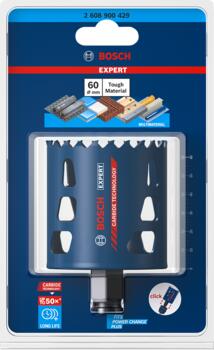 Karbīda caurumzāģis Tough Material 60mm, Urbjmašīnām/skrūvgriežiem, triecienurbjmašīnām/triecienskrūvgriežiem EXPERT MULTI MATERIAL PC PLUS CAURUMZĀĢIS, 2608900429, BOSCH (2608900429)