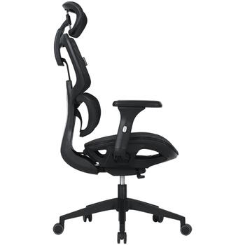 Spēļu un biroja krēsls ar elpojošu mesh audumu 3D regulējami roku balsti 90°–120° nolieci galvas un jostas atbalsts līdz 136 kg Ventra MOCH01 Melns CNS-MOCH01 CANYON (CNS-MOCH01)