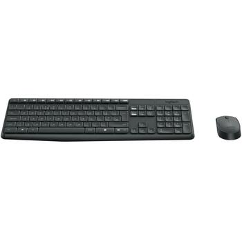 Logitech Tastatūra bezvadu komplekts MK235, 100 taustiņi, 10 m bezvadu attālums, 12 ātrās taustiņi, peles 70.5 g (920-007931)