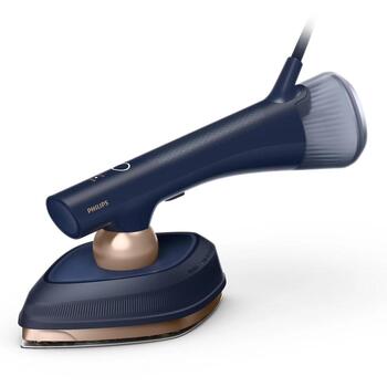 Philips tvaika gludeklis GC215/20, 1800 W, 200+300 ml, 45 g/min, 90 g/min, SteamGlide Plus, tumši zils, mīkstā dēlīte (GC215/20)