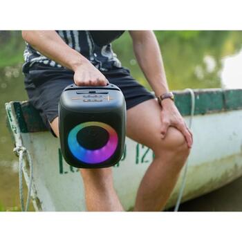 Tracer Cube20 TWS колонка TRAGLO47753, 20W, 3600mAh, Bluetooth 5.4, FM радио, RGB подсветка, 100Hz-20kHz (TRAGLO47753)