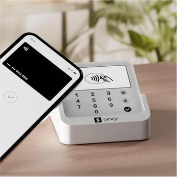 SumUp Solo Lite BUN-SUL-004, EMV/NFC считыватель карт, Bluetooth, аккумулятор, зарядная станция, белый (BUN-SUL-004)