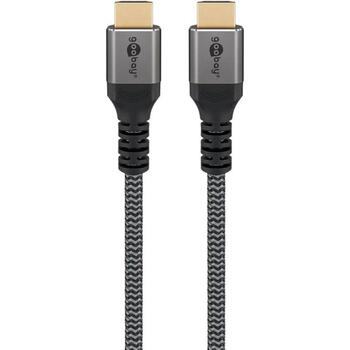 Goobay HDMI kabelis ar Ethernet, 64996, 5 m, 4K60Hz atbalsts, pelēks (64996)