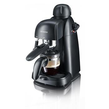 Severin KA 5978 кофемашина, 800Вт, 3.5бар, 0.22л, черный, вспенивание молока, съемный поддон (5978)