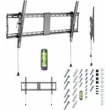 Gembird televizora stiprinājums WM-90T-01, atbalsta 43-90 collu, maksimālā slodze 70 kg, VESA 200x200-800x400 mm, 12° slīpums (WM-90T-01)