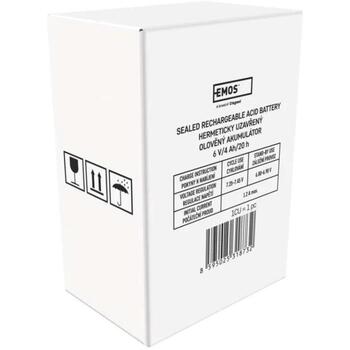 Emos SLA аккумулятор для фонарей B9641, 6V, 4Ah, 0.7kg, 70x47x101mm, faston 4.7mm, аварийное освещение, перезаряжаемый (B9641)