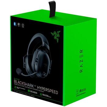 Razer bezvadu spēļu austiņas BlackShark V2 HyperSpeed RZ04-04960100-R3M1, 50mm, 32Ω, 100dB, 12-28000Hz, 70h, Bluetooth 5.2, USB-C (RZ04-04960100-R3M1)