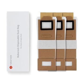 Vacuum Cleaner Accessory|ROBOROCK|Disposable Dust Bag 3pcs|White|For S7 White/S7 MaxV White/ S7 Black/ MaxV Black/S7 White+/S7 Black+|8.02.0101 (8.02.0101)
