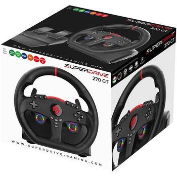 Subsonic Superdrive 270 GT гоночный руль SA5721-1, 270 градусов, 27 см, 2 педали, двойной вибрационный мотор (SA5721-1)