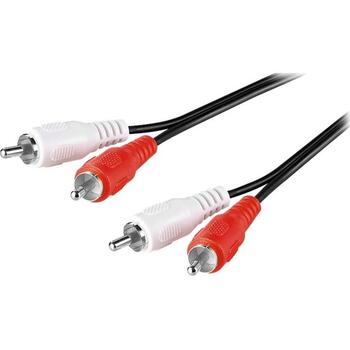 Goobay Стерео RCA кабель 2x RCA 50030, 5м, 2 RCA мужской, круглый, соединяет аудиоустройства (50030)