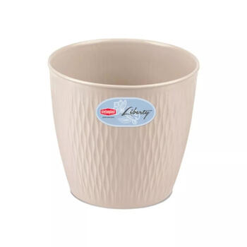 Stefanplast Puķu pods Liberty 2187206, Ø20x19cm, 4,6L, balts, iekštelpām un ārtelpām (2187206)