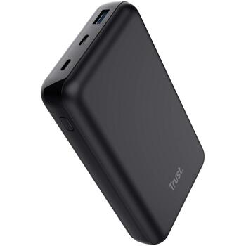Trust Power Bank 25240 100 Вт, 5 А, 2 USB Type-C, 1 USB Type-A, Quick Charge 3.0, черный (25240)