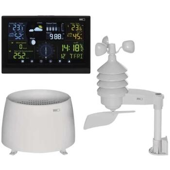 Emos беспроводная метеостанция E6016, E6016, 4x1,5V AA, 3x1,5V AAA, 100m, 433MHz, цветной дисплей, будильник (E6016)