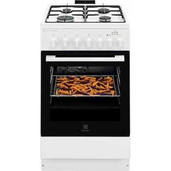 Electrolux LKK560011W gāzes plīts ar elektrisko cepeškrāsni, 50cm, 58l, 3000W, 2000W, 1000W, A, SteamBake, AirFry, AquaClean (LKK560011W)