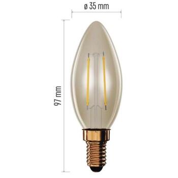 Emos LED лампочка Vintage Candle Z53012, 2,5 W, 225 lm, E14, 2200 K, 320°, 2 чипа, класс F (Z53012)