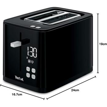 Tefal Tosteris Smart N' Light TT640810, 850W, 2 restītes, 7 cepšanas līmeņi, atkārtota sildīšana, automātiskā izslēgšanās (TT6408)