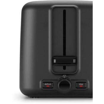 Bosch DesignLine maizīšu sildītājs TAT3P423, 970 W, 2, nerūsējošais tērauds, melns, automātiska izslēgšanās, augsts pacēlums (TAT3P423)