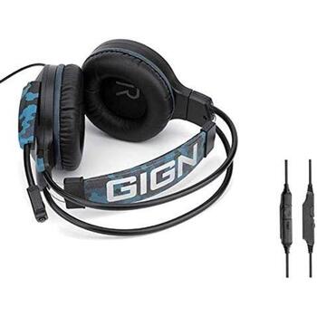Subsonic Tactics GIGN SA5580-G, проводная игровая гарнитура, 50 мм, 20-20000 Гц, 32 Ом, 108 дБ, 1.5 м, 3.5 мм, стерео (SA5580-G)