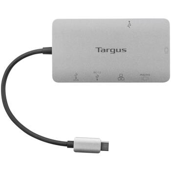 Targus док-станция DOCK419EUZ, 1x HDMI, 1x VGA, 1x RJ-45, 2x USB-A, 1x USB-C, 100W PD, 4K, серая (DOCK419EUZ)