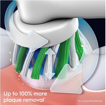 Oral-B электрическая зубная щетка Pro1 Duo Blue Black, 2 насадки, 3 режима, аккумуляторная, для взрослых, синий/черный (Pro1 Duo Blue Black)