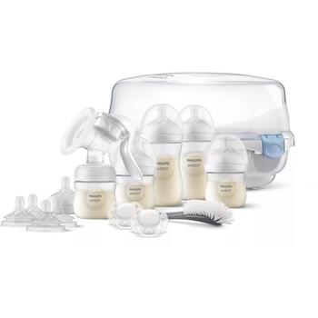 Philips Avent ручной молокоотсос SCD430/50, комплект, 2x125мл, 2x260мл, 6 сосок, стерилизатор, щетка (SCD430/50)