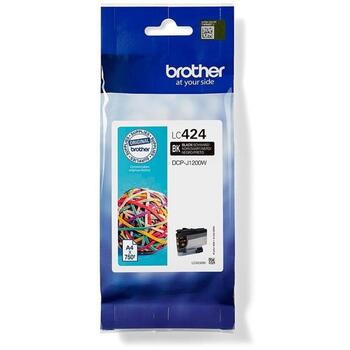 Brother чернильный картридж LC424BK, 750 страниц, черный, оригинальный, 1 шт., струйный, DCP-J1200W (LC424BK)