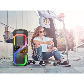 Tracer Natrix TWS динамик TRAGLO47193, 16W, 180мин, Bluetooth 5.0, FM радио, RGB подсветка, MicroSD слот (TRAGLO47193)
