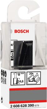 Pirkstfrēze frēze HM B=20mm, l=25 mm,kāts 8mm, Rokas frēzēm, malu frēzēm GROPJU FRĒZE STANDARD FOR WOOD, 2608628390, BOSCH (2608628390)