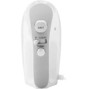 Zelmer ZHM1650 70104925P ручной миксер, 400 Вт, 5 скоростей, турбо, 2 венчика, 2 крюка для теста, нержавеющая сталь (70104925P)
