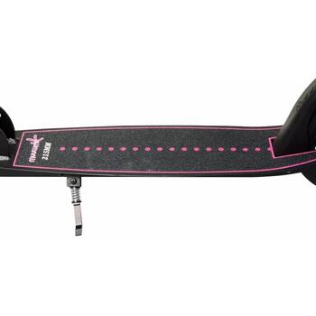 Muuwmi Алюминиевый самокат PRO AU 466, 2x205mm, ABEC 7, 100kg, 82-99cm, 56x12cm, складной, розовый (AU 466)