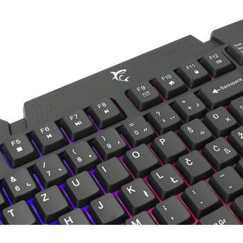 White Shark Клавиатура DAKOTA-US, 104/105 клавиш, мембрана, LED подсветка, USB, черная (DAKOTA-US)