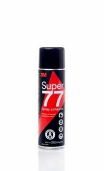 3M Аэрозольный клей SUPER77, 500ml, 0.483kg, быстро сохнущий, прозрачный, универсальный (SUPER77)