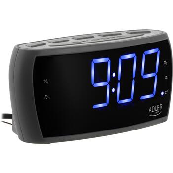Adler будильник-радио AD 1121 S, 230V, 2 будильника, AM/FM, 1,8