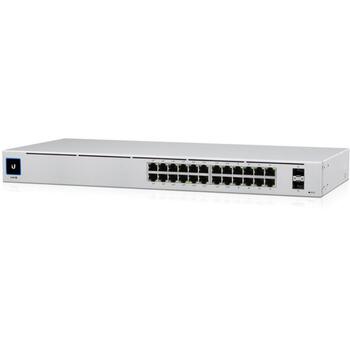 Ubiquiti Коммутатор USW-24-POE, 24xRJ-45, 16xPoE+, 10/100/1000 Mbps, IEEE 802.3af, IEEE 802.3at, управляемый (USW-24-POE)