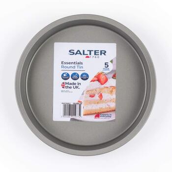 Salter Круглая форма для выпечки BW13662, 21см, углеродная сталь, серая, антипригарное покрытие, можно мыть в посудомоечной машине (BW13662)